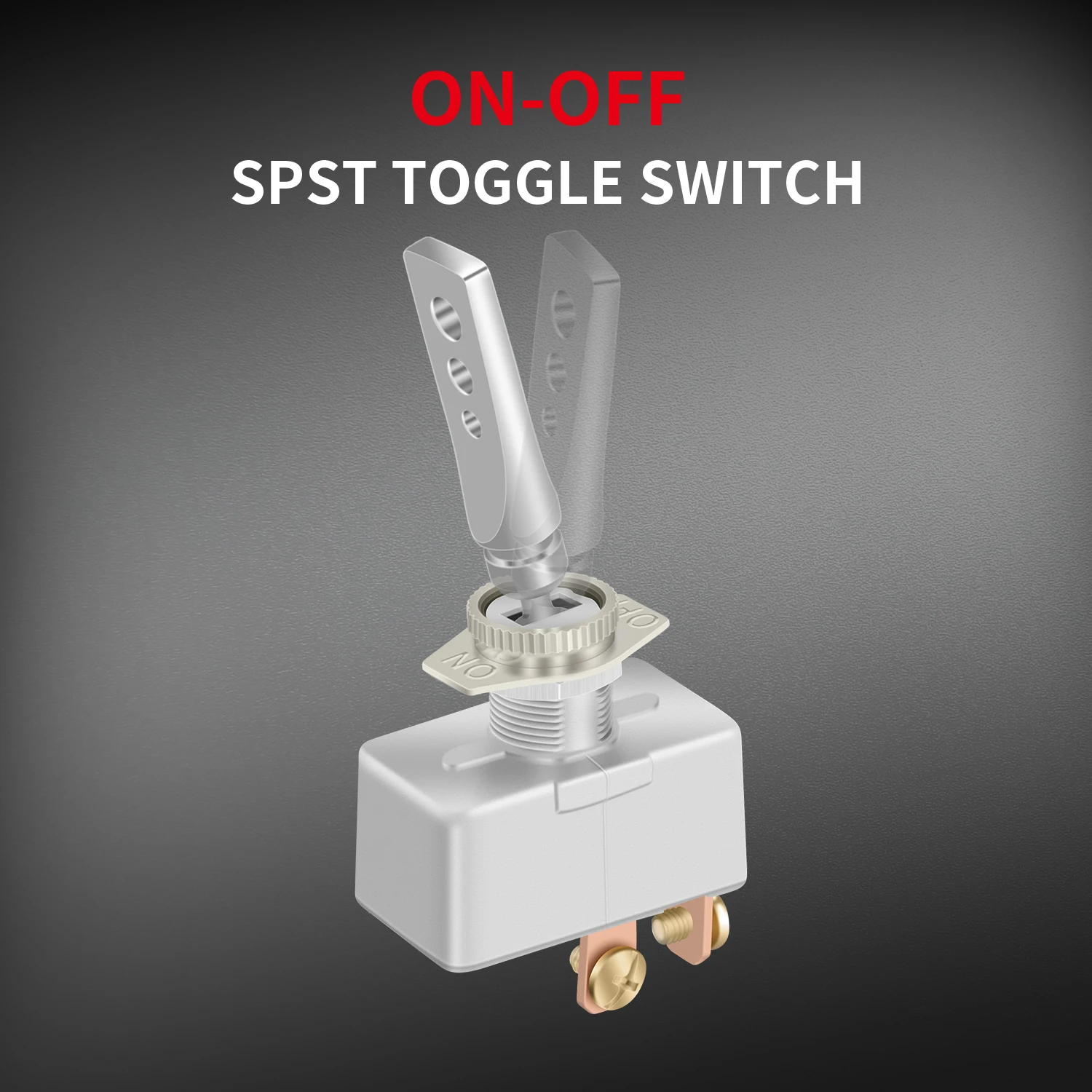 IP65 Waterproof Toggle Switch 50 Amp 12V Heavy Duty Aluminum Housing ON/OFF with Rubber Boot Cover