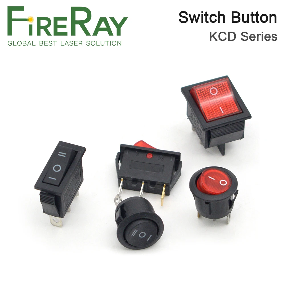 

FireRay Power Switch Button Rocker Switch 250V 1Pcs for Co2 Laser Machine Electronic Accessories