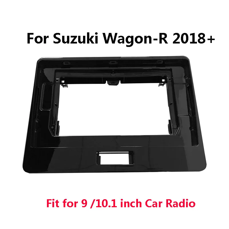 9/10 Inch 2 Din Car Radio Fascia For Suzuki Wagon-R 2018+ Auto Stereo Install Plastic Panel Bezel Faceplate Frame Dash Kit