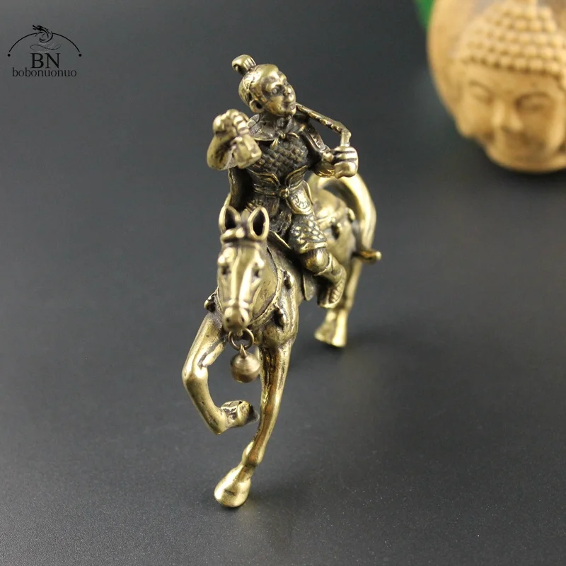 Pure Copper Monkey Riding Horse Statue Miniature Figurines Home Desk Feng Shui Ornaments Crafts Decor Bring Good Luck And Wealth
