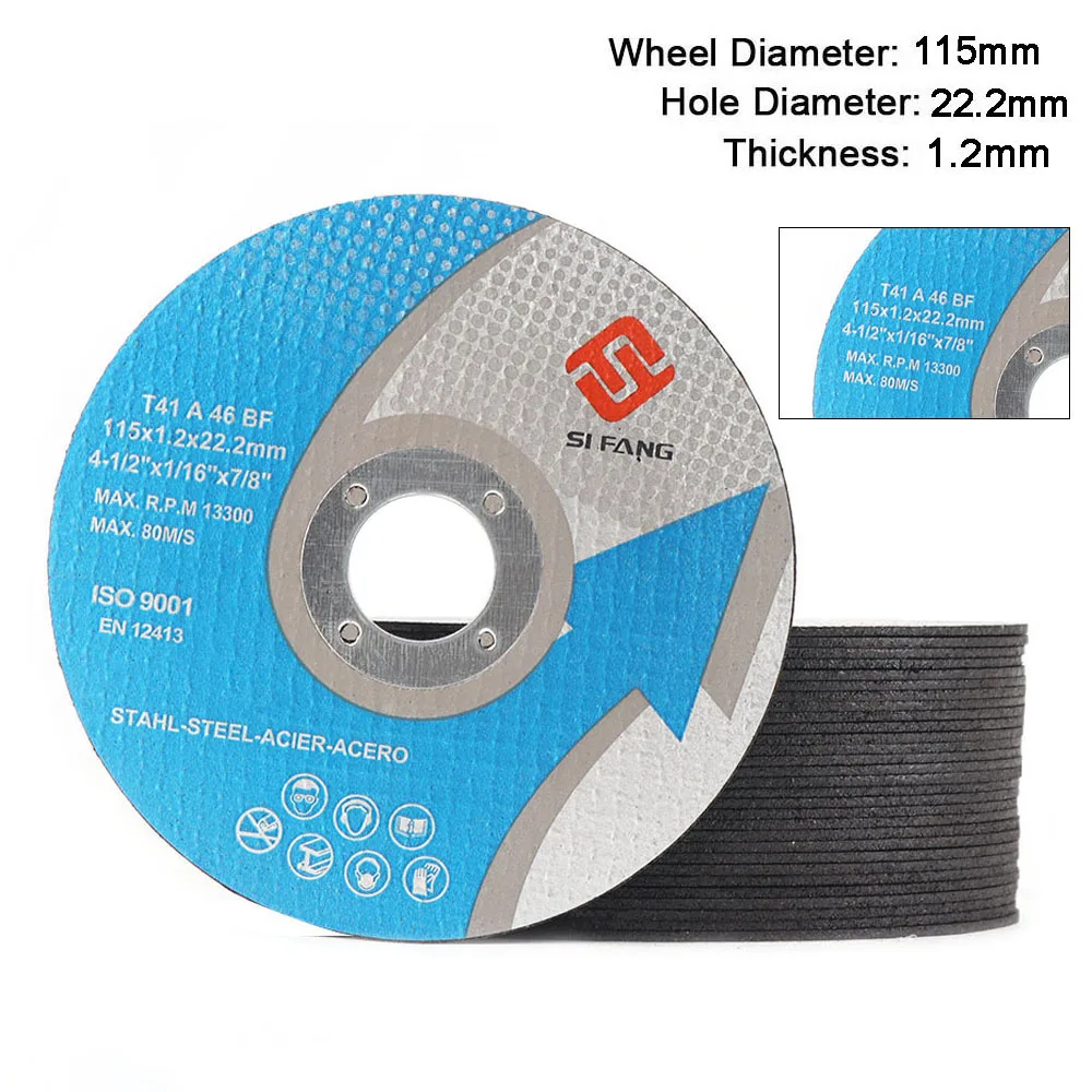 115mm Schneid rad ultra dünne Metall-und Edelstahl-Trenn klinge für Winkels chl eifer Faser schneider Metall bearbeitungs werkzeug 2-50 Stück – Detail 1