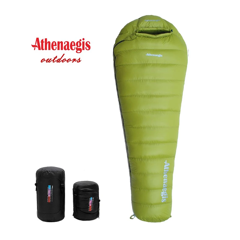 Athenaegis Ultralight Comfortable Waterproof 2800g White Goose Down Filling Can Be Spliced Winter Sleeping Bag