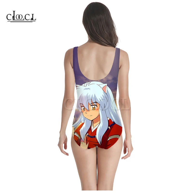 CLOOCL Japanese Anime Inuyasha 3D Print Girls One-piece Swimsuit Bathing Suit Sleeveless Slim Sexy Women\'s Swimwear Summer New