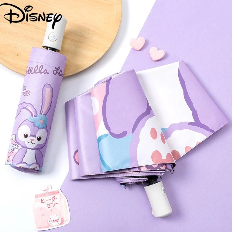 Disney Cartoon kids Umbrella StellaLou TriFold Umbrella Student Boy Girl Adult Sunscreen Kids Umbrella Gift