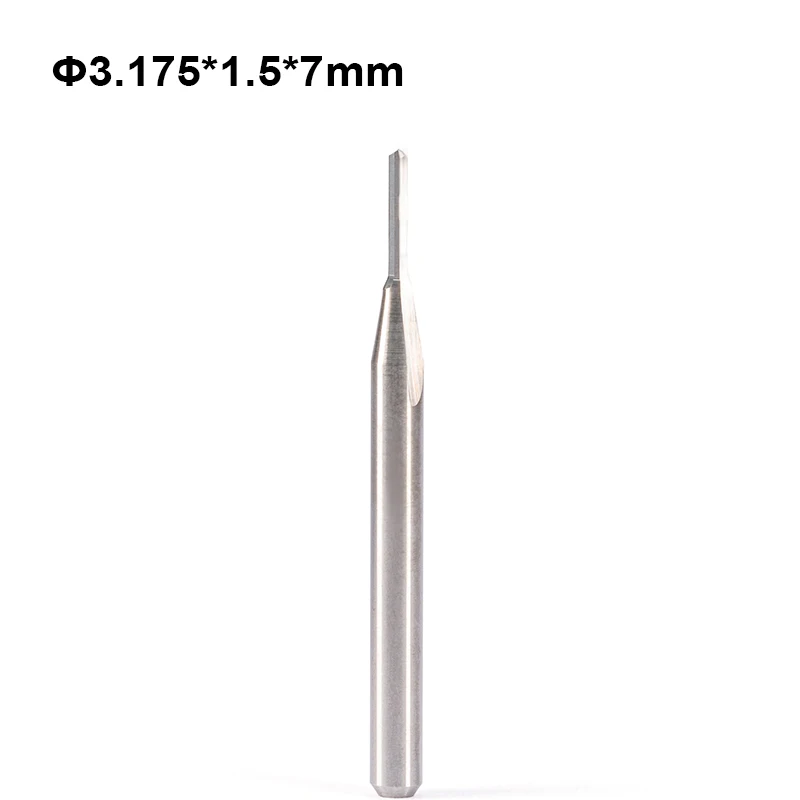 10pcs Milling Cutter 3.175mm Two Flutes Straight Router Bits for Wood CNC Carving Engraving Cutter End Mill Tool 1/8