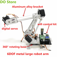 DO Store 6DOF Large Metal RC Robot Arm Wifi /Bluetooth/Handle Wireless Remote Control Kit APP Control 6pcs Servo DIY For Arduino