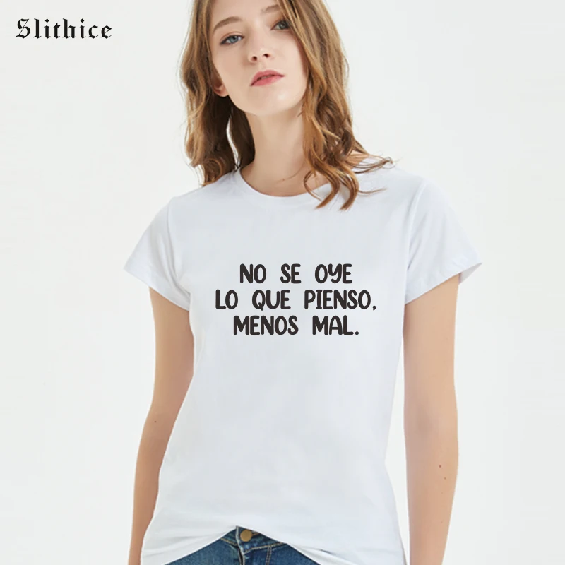 

Streetwear T-shirt Spanish Letter Print Women T-shirts top Hipster Casual Summer lady t shirt Camiseta Feminina