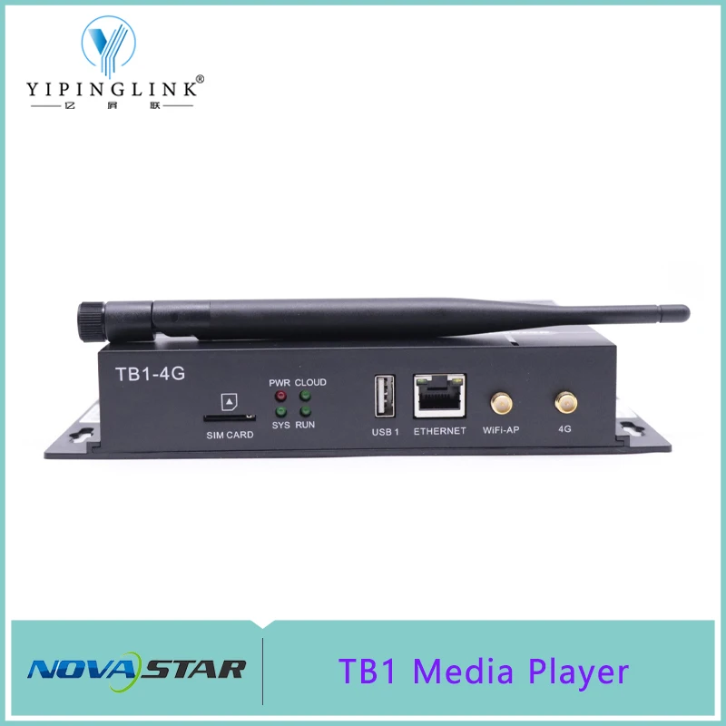 Novastar TB1 حاليا كامل اللون شاشة LED ميديا بلاير مربع TB1-4G غير المتزامن في الهواء الطلق شاشة LED إرسال مربع تحكم