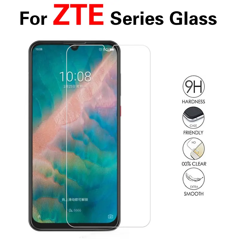 Tempered Glass Film For ZTE Nubia Pragues Red Magic V9 Vita V10 A3 A5 A7 2019 Screen Protector Front Clear Glass Film + Cloth