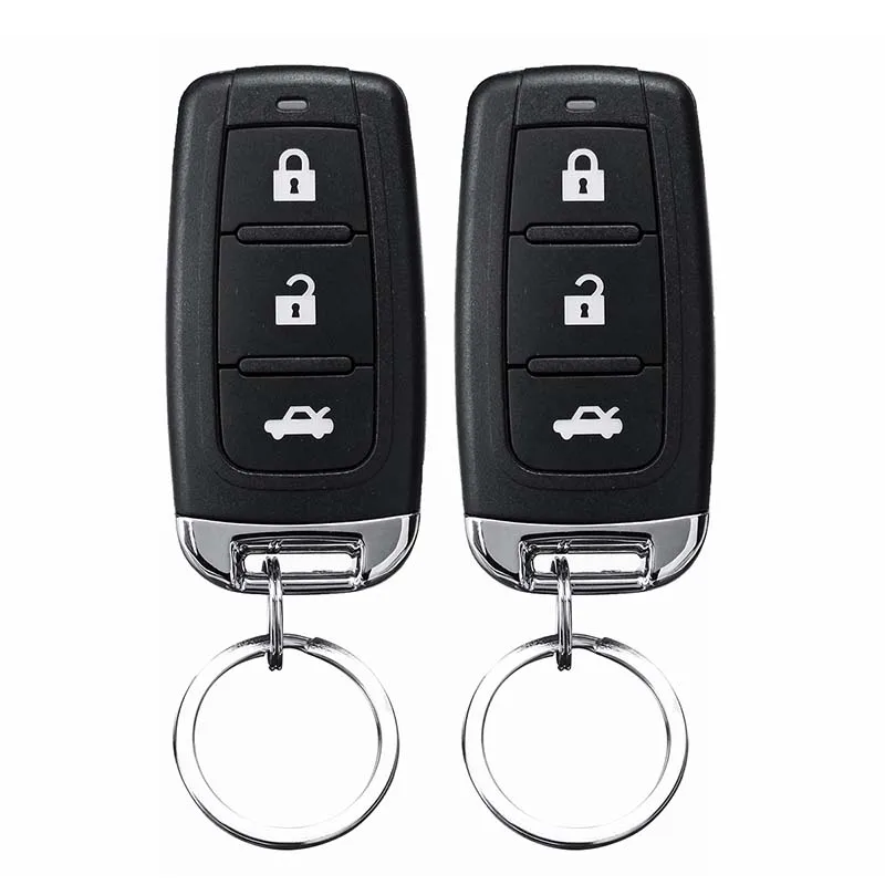 Universal one-way car alarm vehicle system protection security system keyless entry siren + 2 remote anti-theft