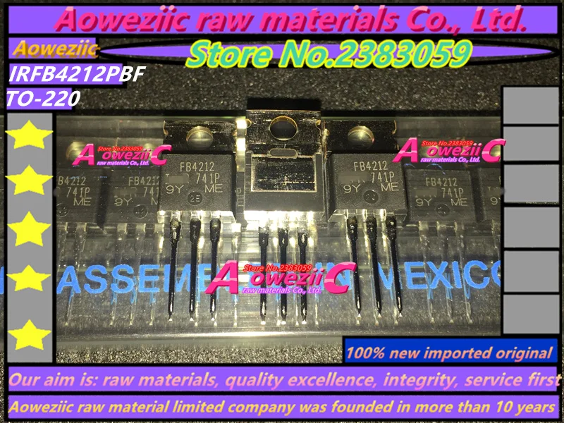 Aoweziic  2017+ 100% new imported original IRFB4212 FB4212 IRFB4212PBF TO-220 field effect transistor 100V18A transistor