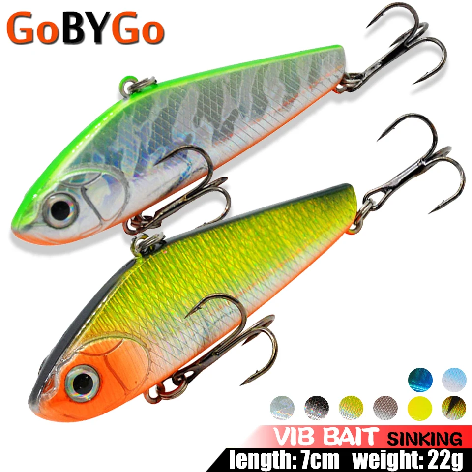 1 Pcs 70 MM 22 G VIB Minnow Wobblers Fishing Pescado Perch Pike Fishing Japanese Ice Sinking Lipless Crank Bait Vibration Bait