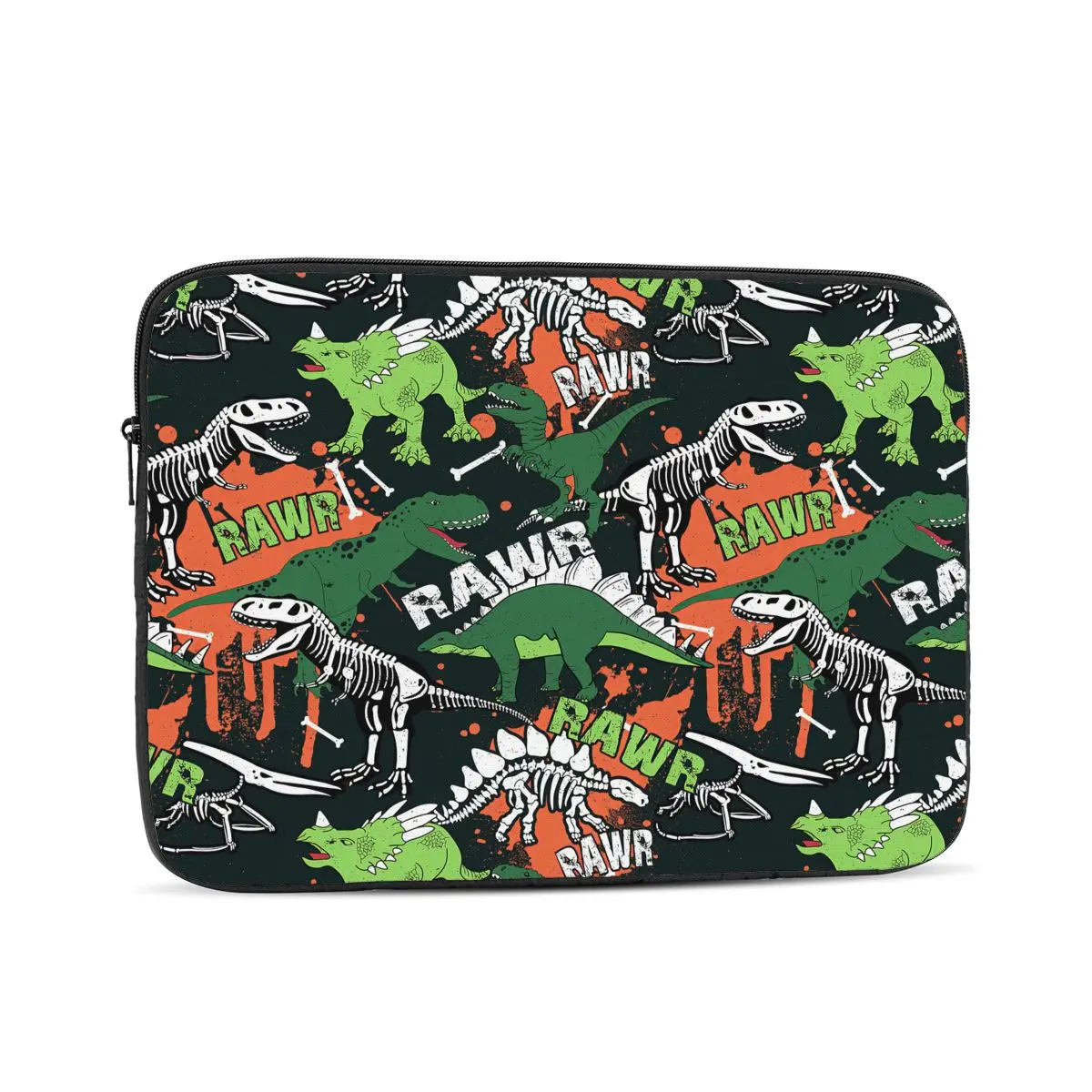 Dinosaur Skeleton Seamless Grunge Pattern Computer ipad Laptop Cover Case Laptop Sleeve Bag Portable Cover Fundas Pouch