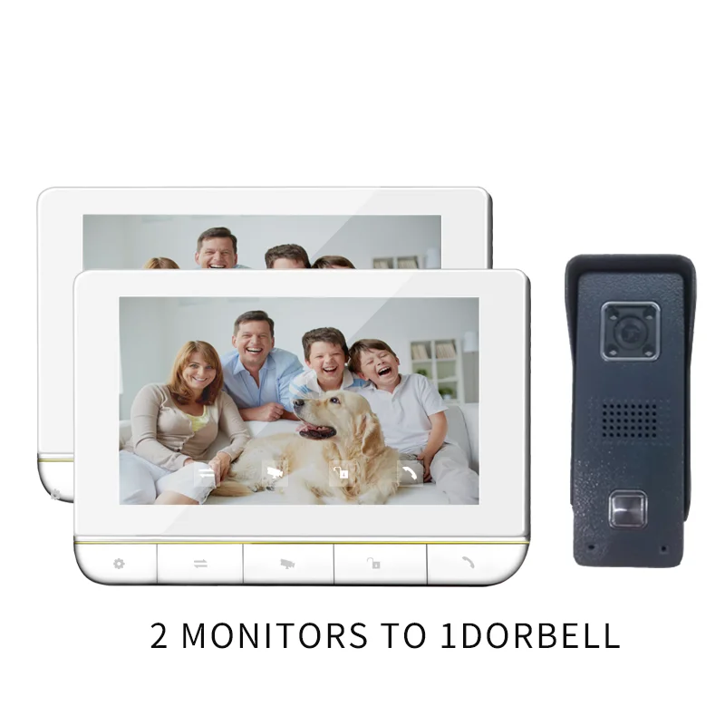 4-wire video doorbell video simulation1080P display screen villa and singlehouse intercom is easy to install