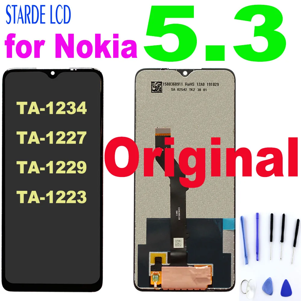 

6.55" Original Display for Nokia 5.3 LCD Display Touch Screen TA-1234 TA-1223 TA-1227 TA-1229 TA-1223 lcd Replacment Display