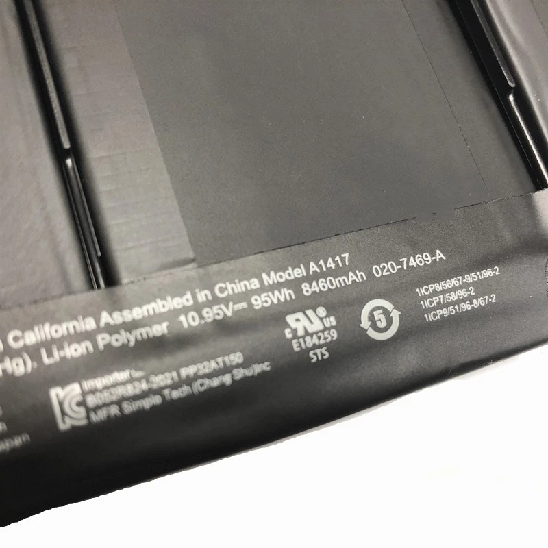 ONEVAN New A1417 Laptop Battery For Apple A1398 (2012 Early-2013 Version) For MacBook Retina Pro 15