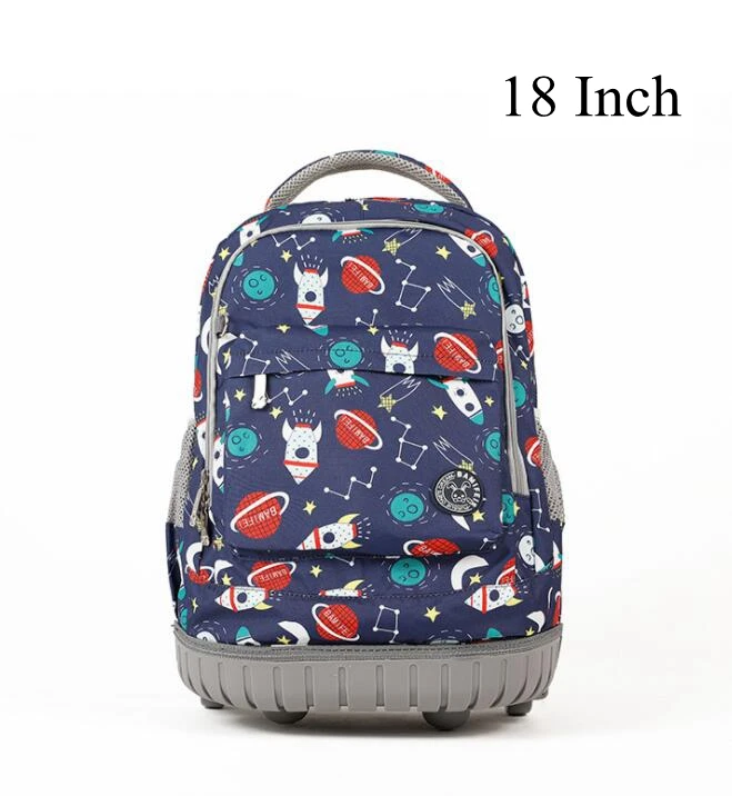 kids school Trolley backpack Bag for teenagers Rolling Luggage travel bag wheels 18 Inch School wheeled backpack for children