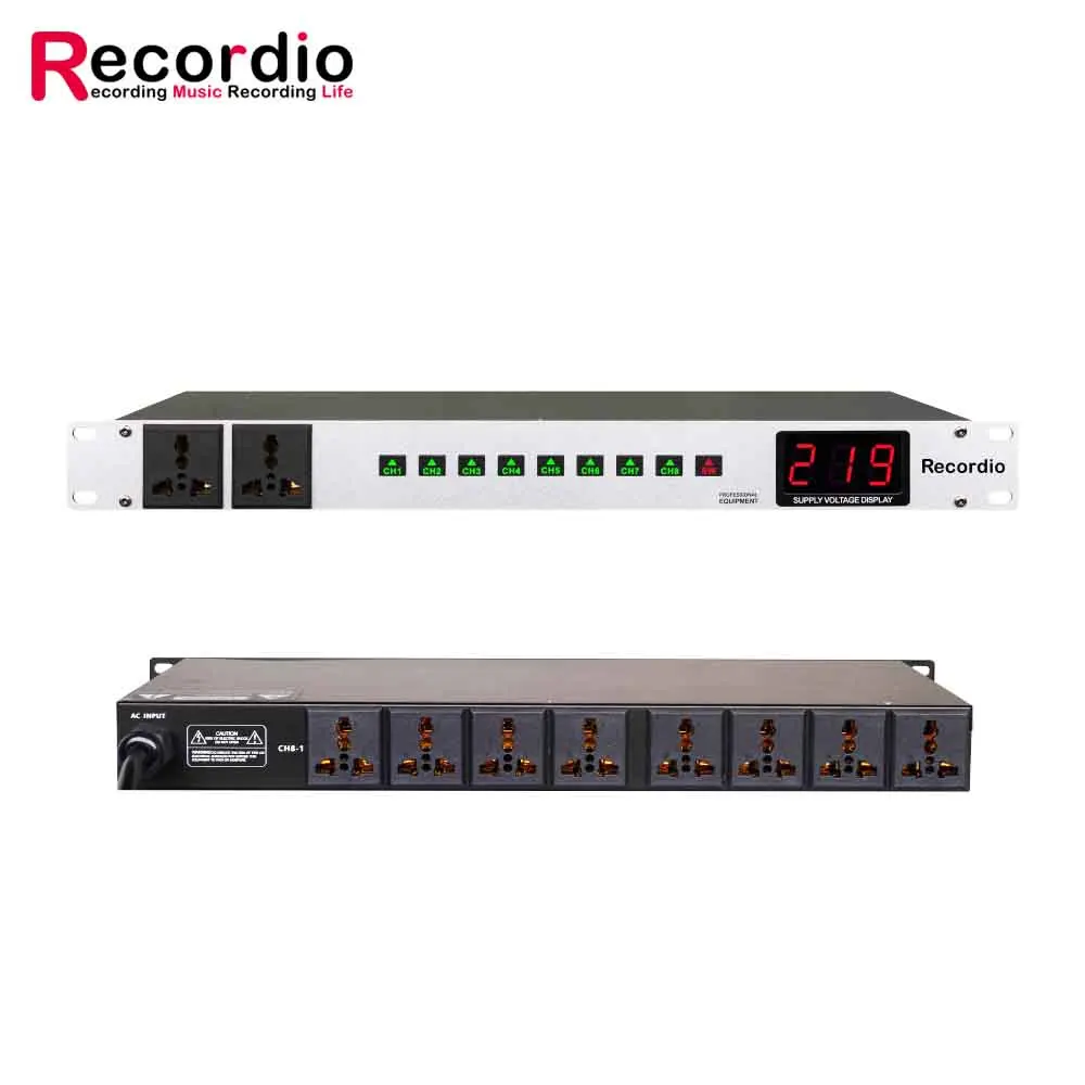 GAX-DB05 alimentatore Switching professionale 9/10 canali DJ sistema audio ininterrotto regolatore di sequenza di potenza Display a LED