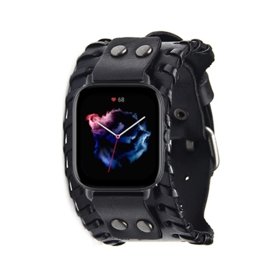 20mm 22mm Watch Band Watchband Leather Strap for For Amazfit GTS 3/2/2e/GTS2 Mini/GTR 42mm/47mm/GTR 3/3 Pro/2/2e