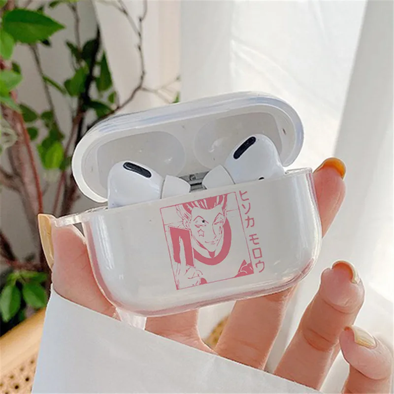 هنتر x هنتر HXH أنيمي هنتر X هنتر 3 كيس الهواء جراب ل Airpods 2 1 حالات ل Air pod برو واضح لطيف لينة شفافة كوكه