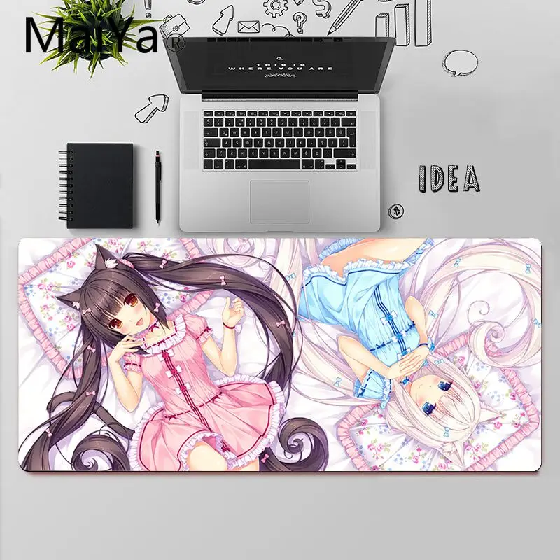 Maiya Chocola Nekopara Japan anime girl Rubber Mouse Durable Desktop Mousepad Free Shipping Large Mouse Pad Keyboards Mat