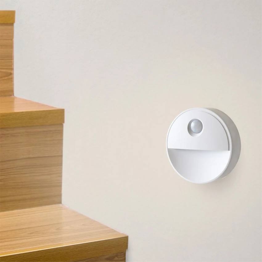 Self-stick Night Light, Warm White / White LED, Motion Sensor, Closet Light, Wall Hanging Light for Bedroom, Bathroom, Kitchen
