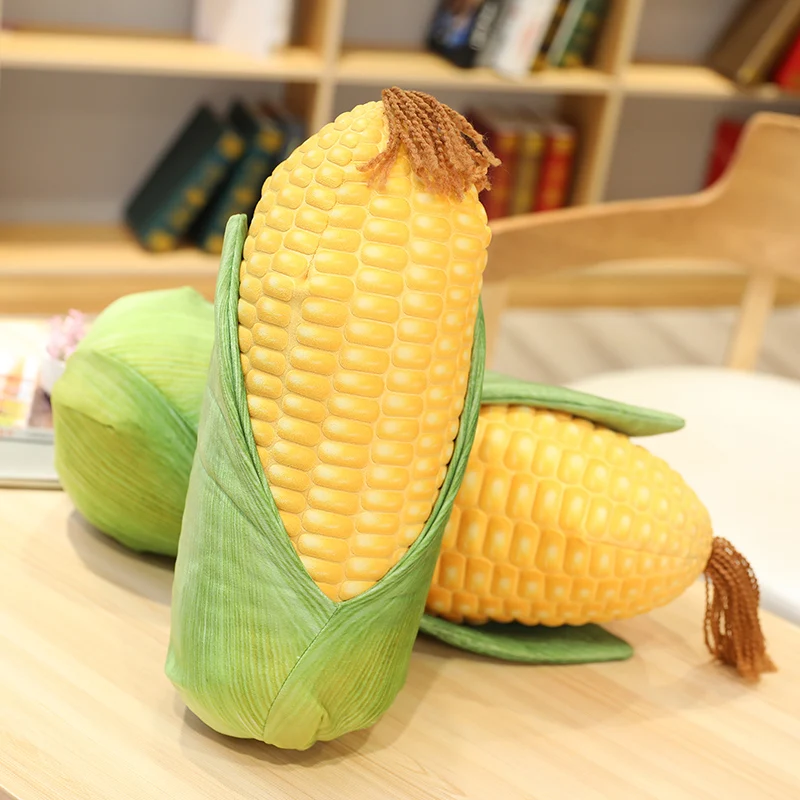 50/60cm Simulation Corn Plush Pillow Cute Stuffed Plant Doll Soft Sofa Pillow Cushion Home Decoration Creative Birthday Gift