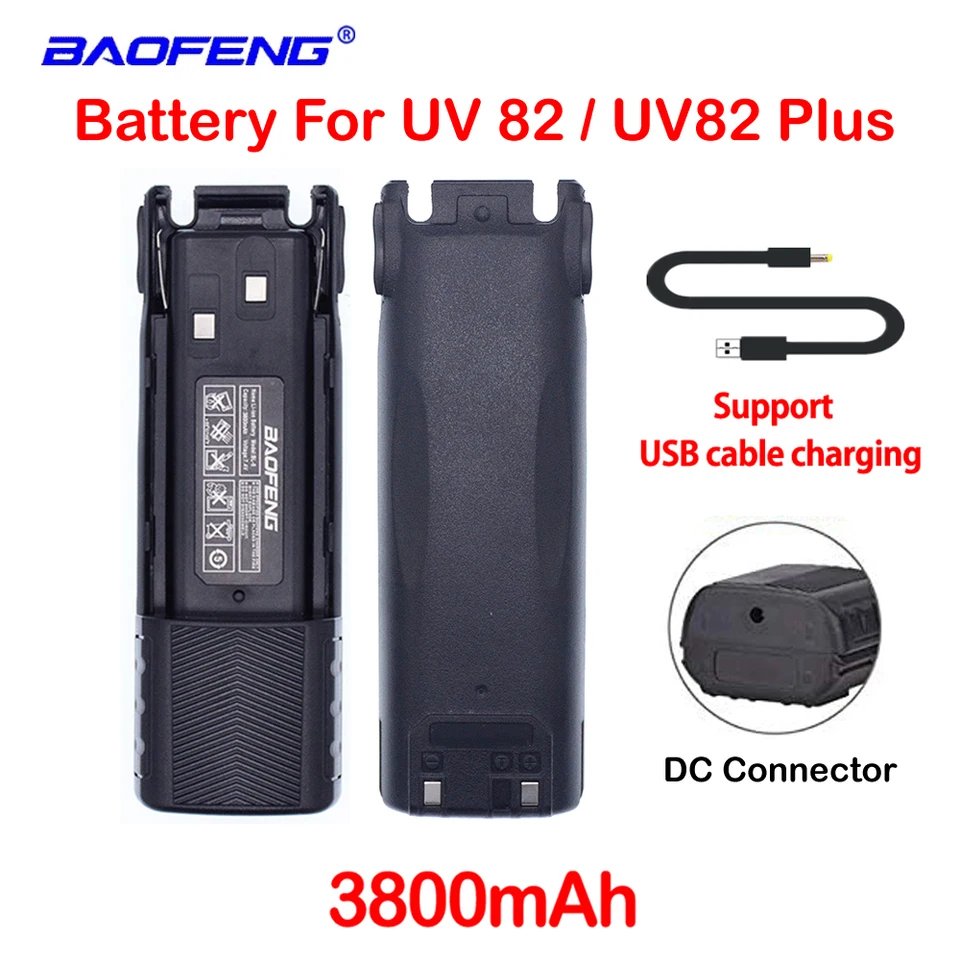 TECHTEK Batteria BL-8 1800mAh 7.4V Per BAOFENG UV-82, UV-82C, UV-82L, UV-82X, UV-8D, UV-8R, UV-98D, UV-Q5 - 3