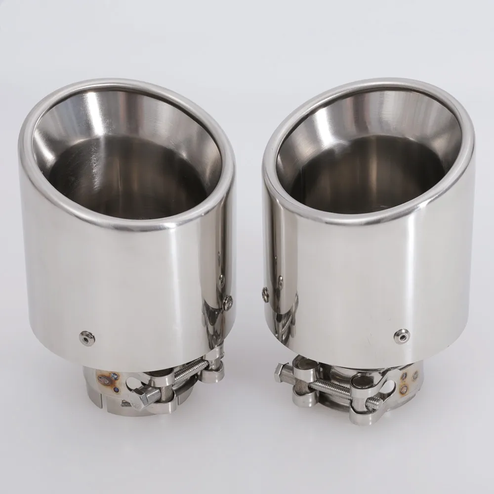 1 PC Car Stainless Steel Universal Exhaust System Muffler Tip End pipe Car Exhaust Tip For Mazda BMW