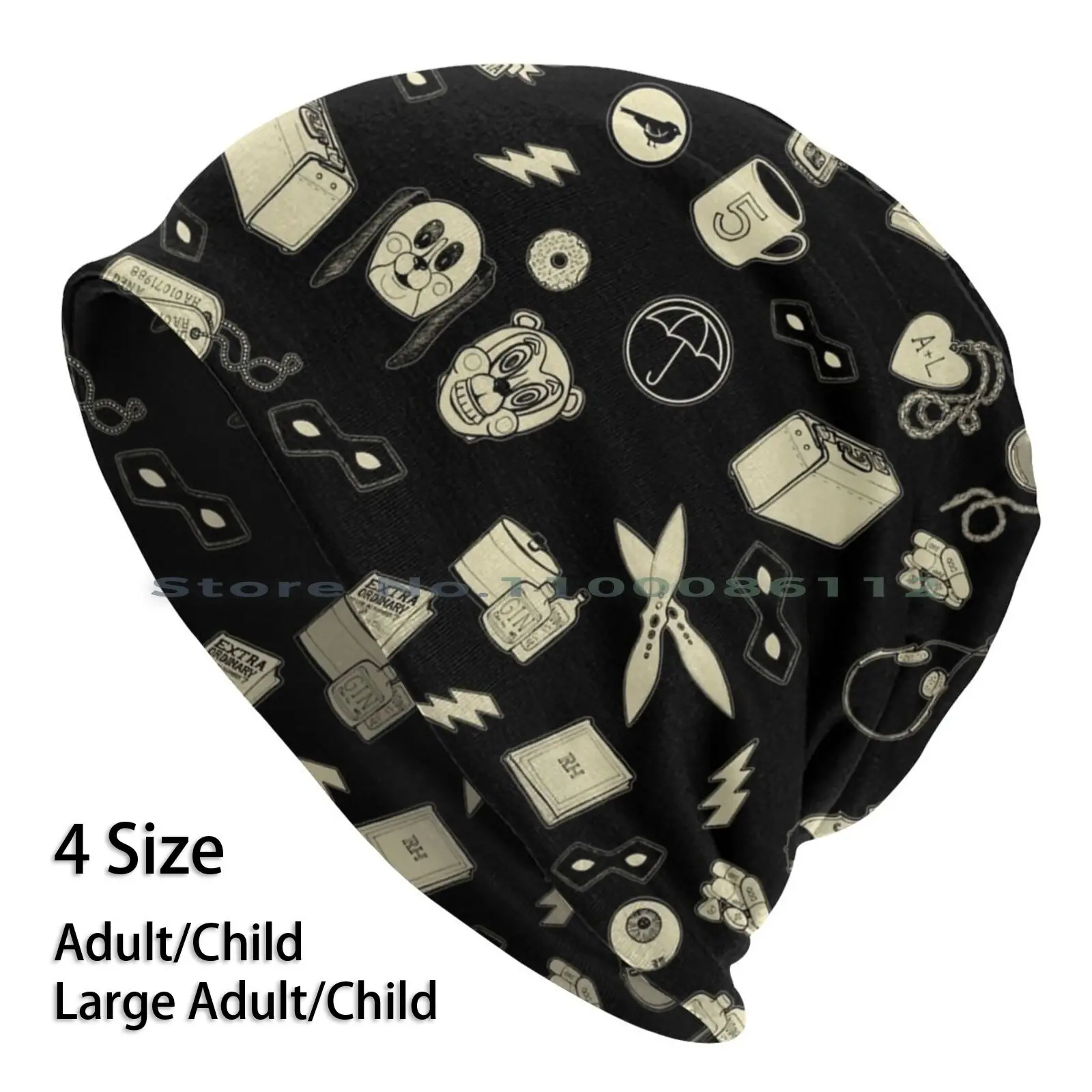 The Umbrella Academy Pattern Beanies Knit Hat Umbrella Academy Pattern Halloween Hydro Five Klaus Pogo Luther Allison Diego