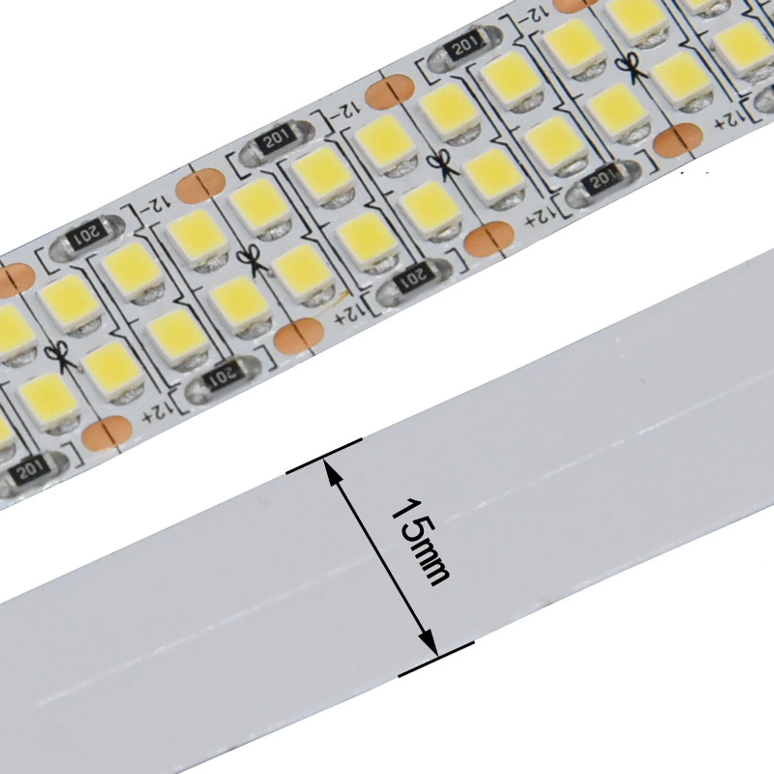 Taśma led SMD 2835 12V 24V SMD2025 624 480 leds/m IP20 ciepła biel zimna biel elastyczna lina pasek 2400leds 5 m/rolka