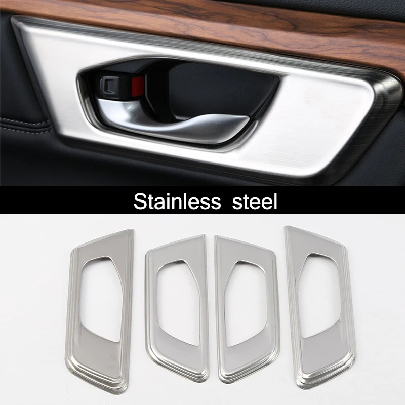 

Stainless steel Car Inner Door Bowl Protector Frame Panel Cover Trim Styling For Honda CR-V CRV 2017 2018 2019 Accessories