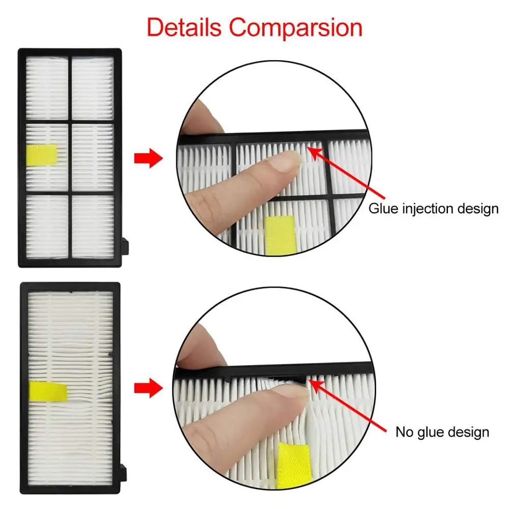 Hoge Quility Hepa Borstel Filter Vervanging Voor Irobot Roomba 800 900 Serie 870 880 980 Stofzuiger Onderdelen Accessoires