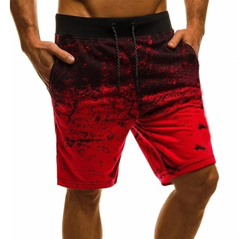 Sommer Männer der 3D Tinte Drucken Shorts Slim Fit Halbe Hosen Strand Shorts für Männer