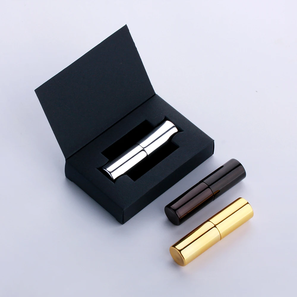 50 Teile/los 5ml Spray Parfüm Flasche Mit Paket Box Weiß oder Schwarz Parfüm Zerstäuber Glas Flasche mit PackageBox Zusammen – Detail 7