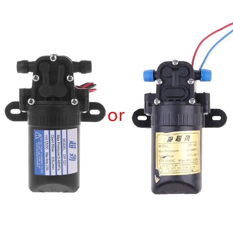 

DC 12V 3.5L/Min 0.48MPa 70 PSI Diaphragm High Pressure Self Priming Water Pump