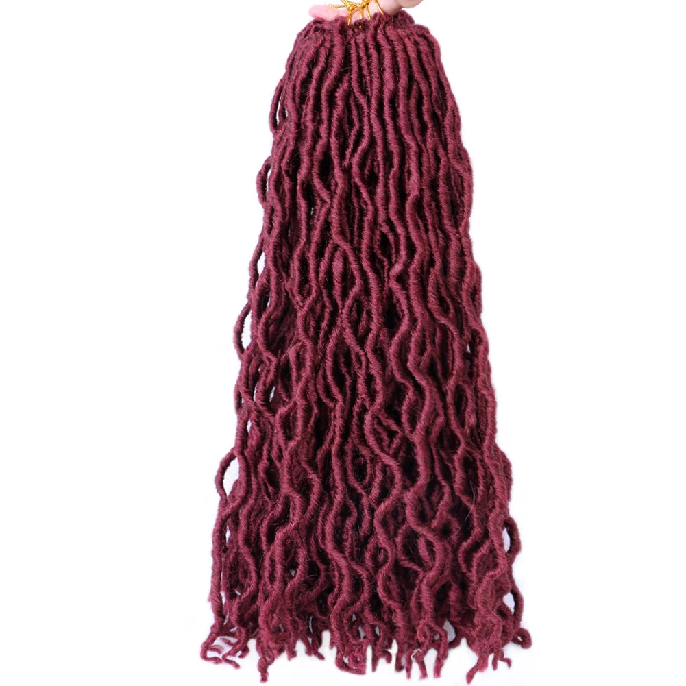 Gypsy Locs Synthetische Goddess Faux Locs Häkelhaar Weiche Zöpfe Dreadlocks Lockige Twist-Flechthaare für Frauen Schwarz 15 Stränge – Detail 15