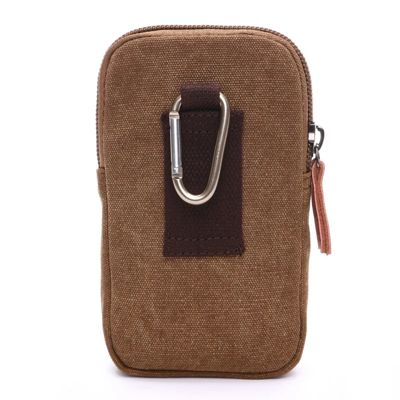 Canvas Mini Waist Phone Bags Light Coins Wallet Bag Strong Fabric Leisure New Style Durable Interlayers Black Blue Khaki Coffee