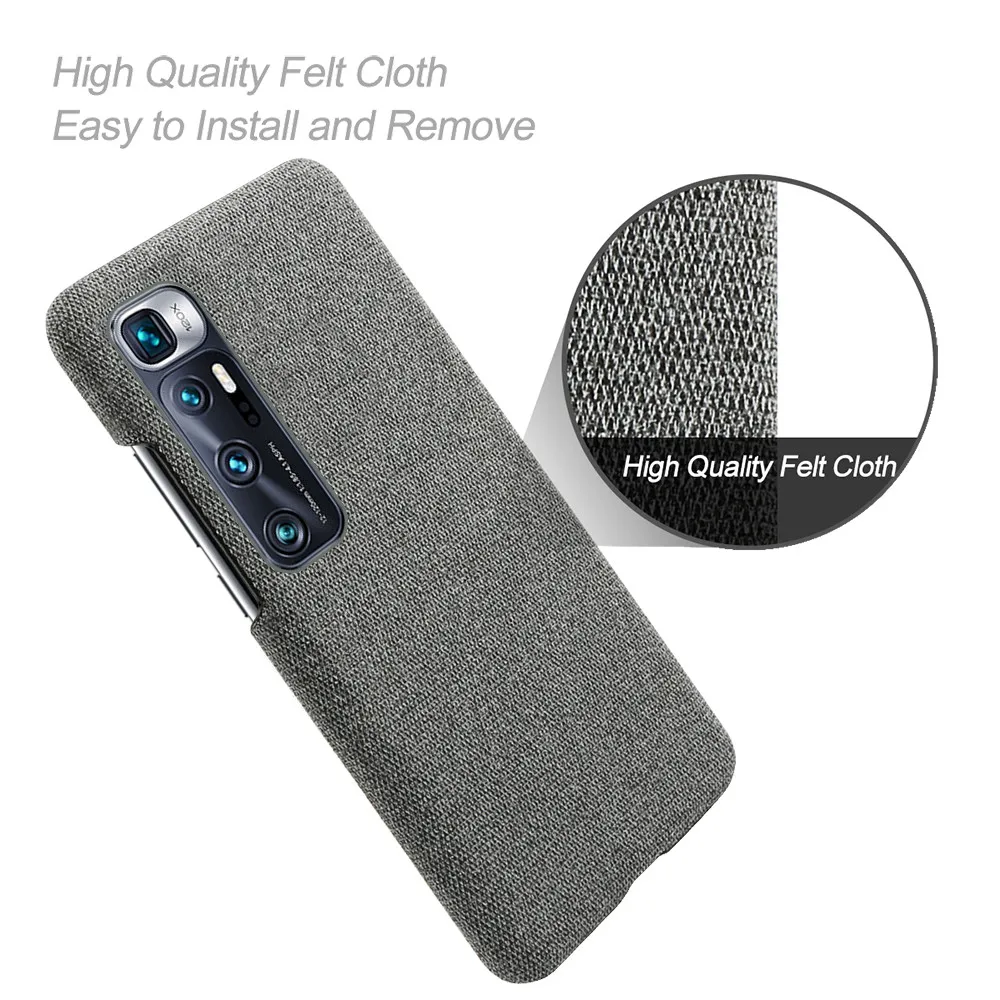 Cloth Cases for Xiaomi Mi 10 Ultra Case Slim Retro Cloth Hard Phone Cover for Xiomi Mi 10 Ultra 10ultra mi10ultra Coque Capa