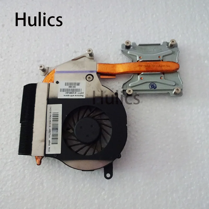 Hulics Used  For HP Pavilion G72 CQ62 G62 G62-B35SG Fan And Independent Thermal Module 612355-001 Heatsink