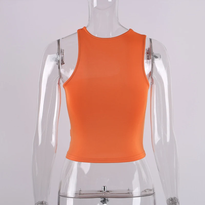 Cut Out Sexy Crop Off Schulter Solide Dünne Sport Kurze Tops Frauen Tank Unregelmäßigen Sommer Rohr Tops – Detail 13