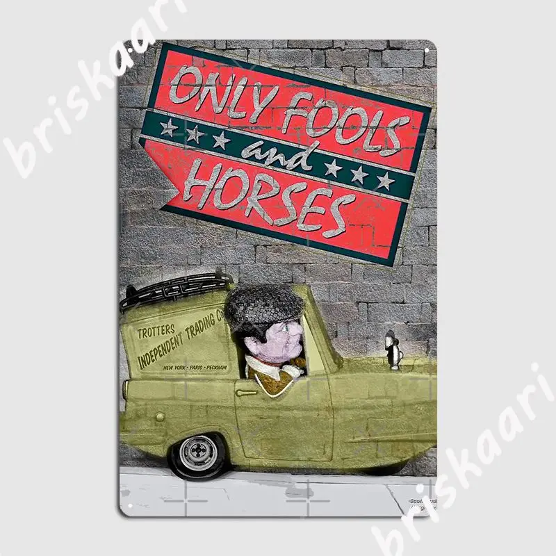 Only Fools And Horses Del Boy Wall Graffiti Art Metal Plaque Poster Wall Plaque Pub Garage Vintage Tin Sign Poster