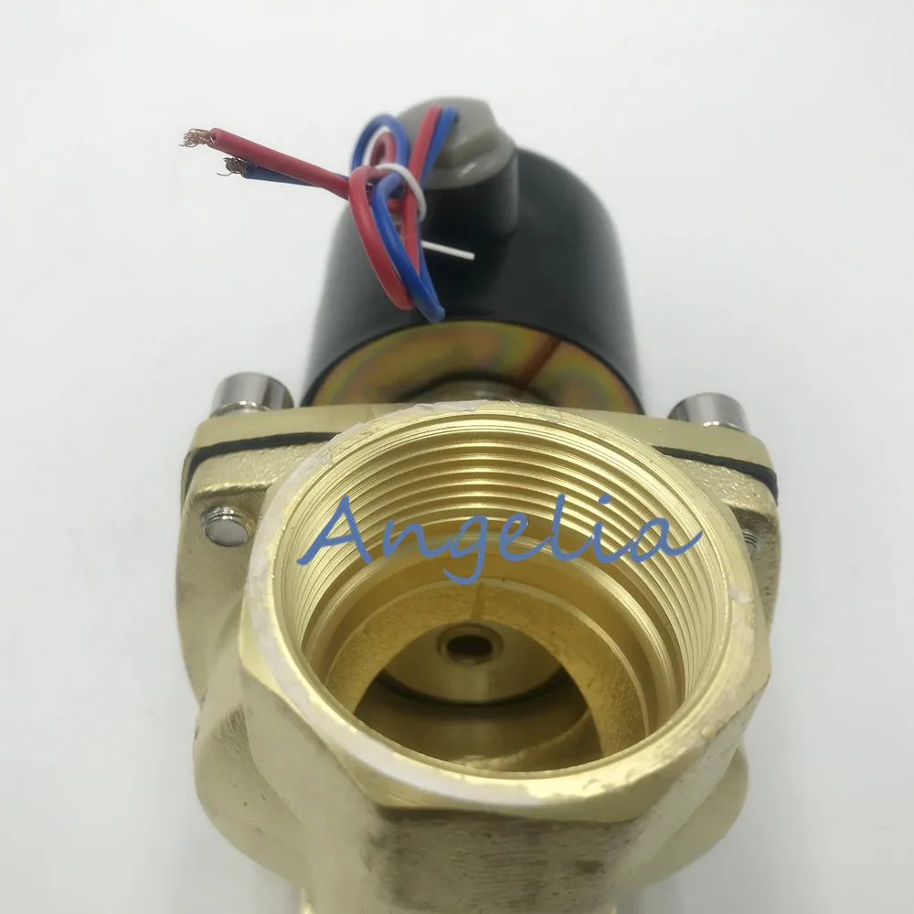 

G1-1/4" Н/О DC24V DC12V Латунный электрический электромагнитный клапан Вода Газ Воздух Нормально открытый тип