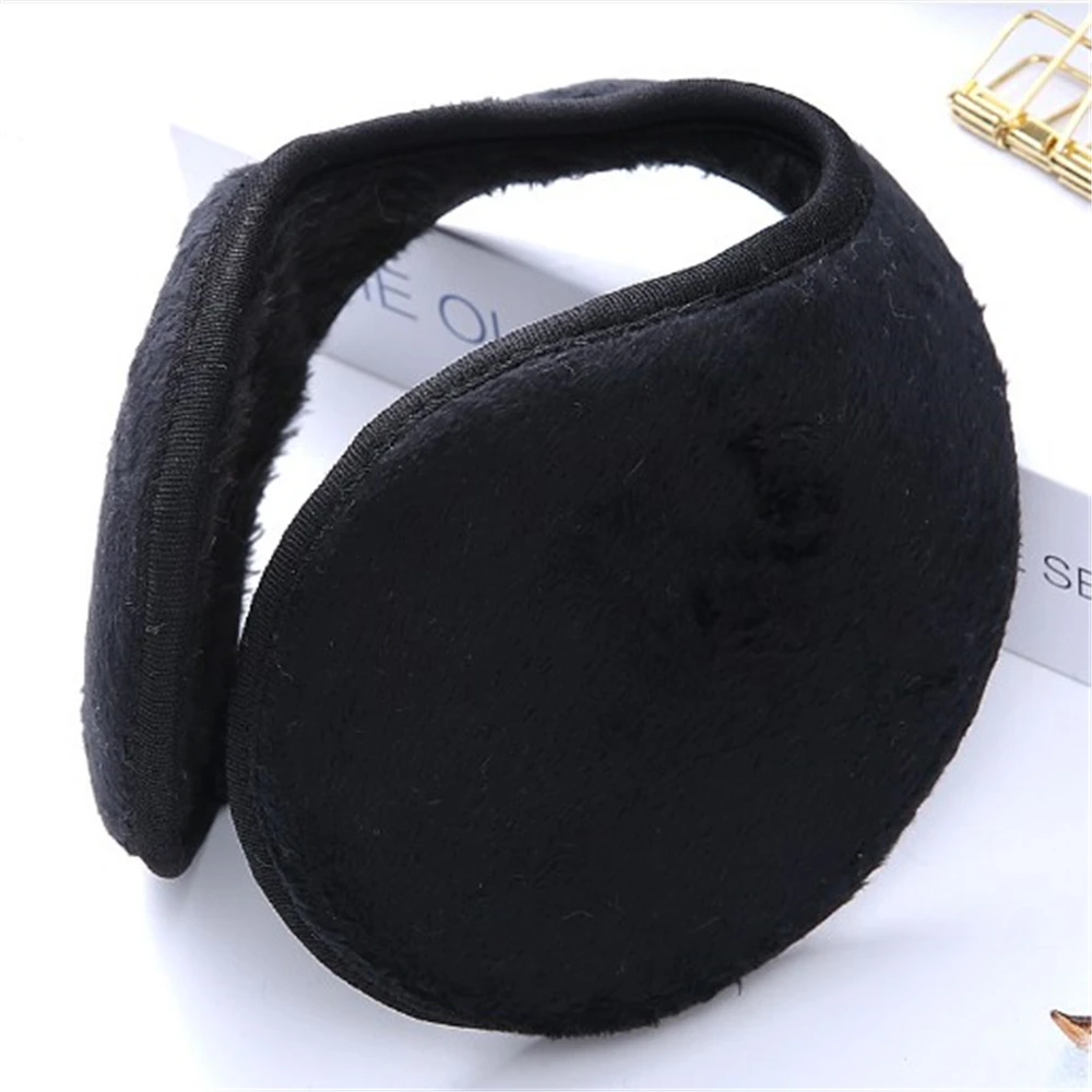 Winter Men's Earmuffs Ear Warmth Cold Antifreeze Soild Color Fleece Earwarmer Protectors Thickened Behind the Head Band Headware