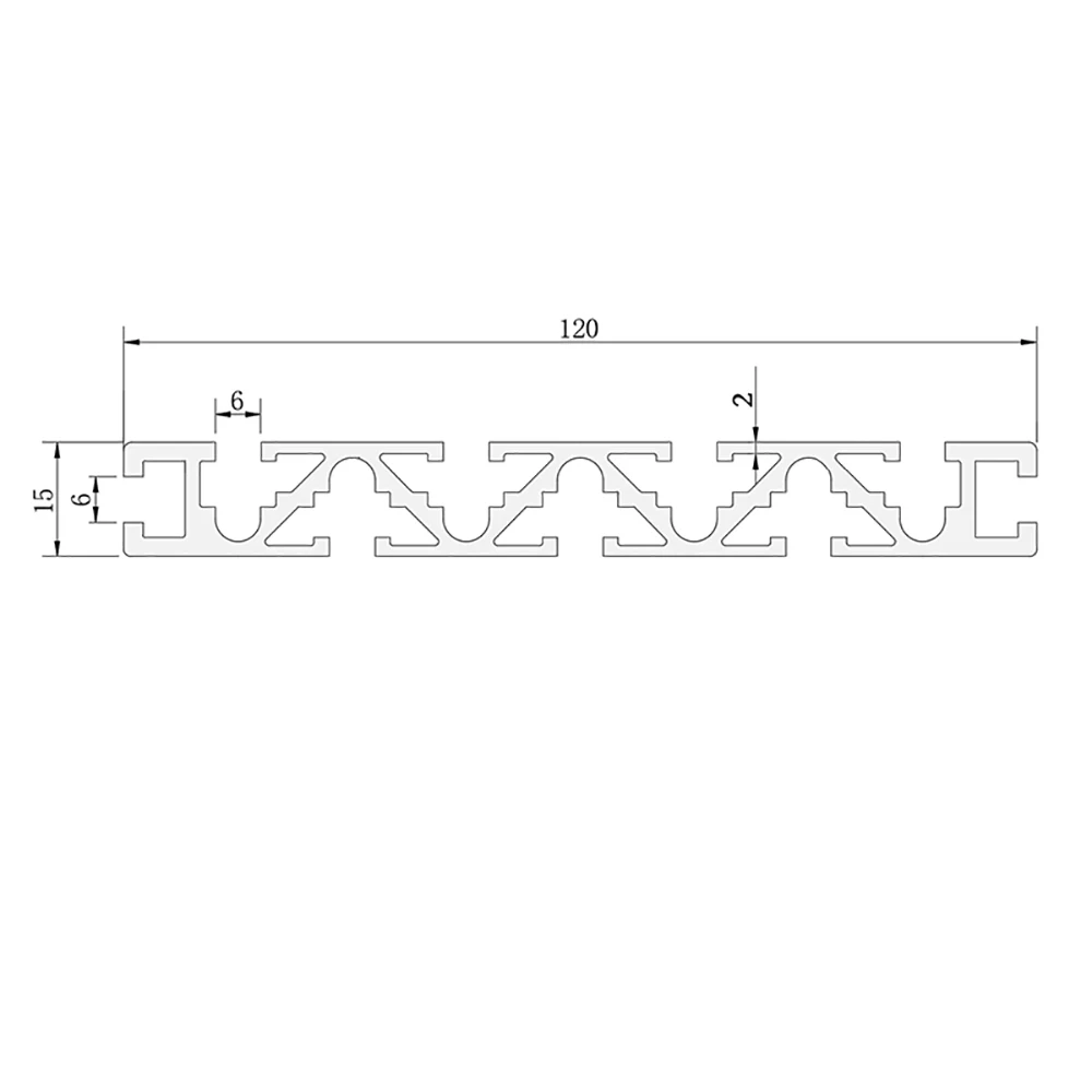 15120 Profilo In Alluminio 15120 Estrusione 100 300mm 500mm 1000mm Lunghezza Rail Lineare Anodizzato 15x120mm Per Parti CNC Stampante 3D FAI DA TE