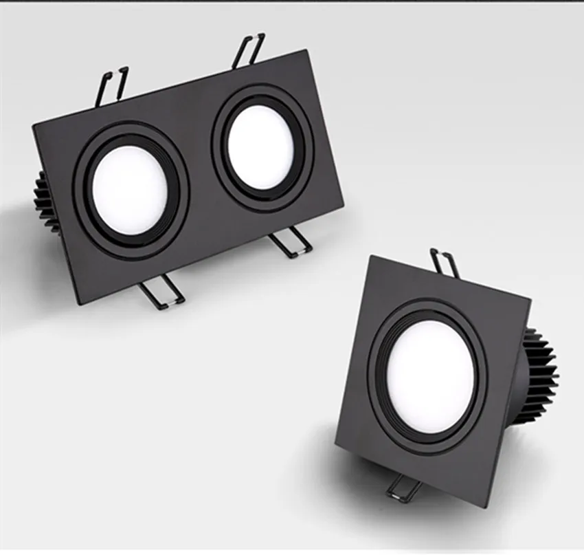 Recessed Double LED Dimmable Downlight COB 7w 9w 12W 24W LED Spot light decoration Ceiling Lamp AC 110V 220V