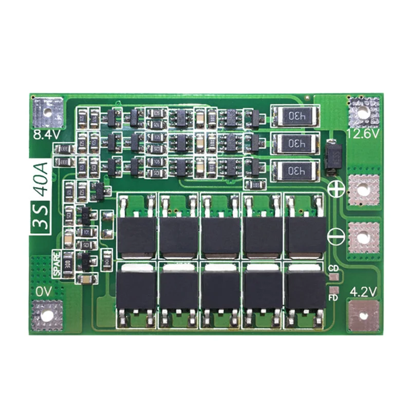 3S 40A For Screwdriver 12V Li-Ion 18650 Bms Pcm Battery Protection Board Bms Pcm With Balance Liion Battery Cell Pack Module