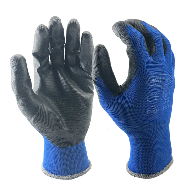 24 Stück/12 Paar professionelle Arbeitsschutzhandschuhe für Männer, Bau, Frauen, Garten, Nylon, Laufhandschuh, erhalten CE EN388.