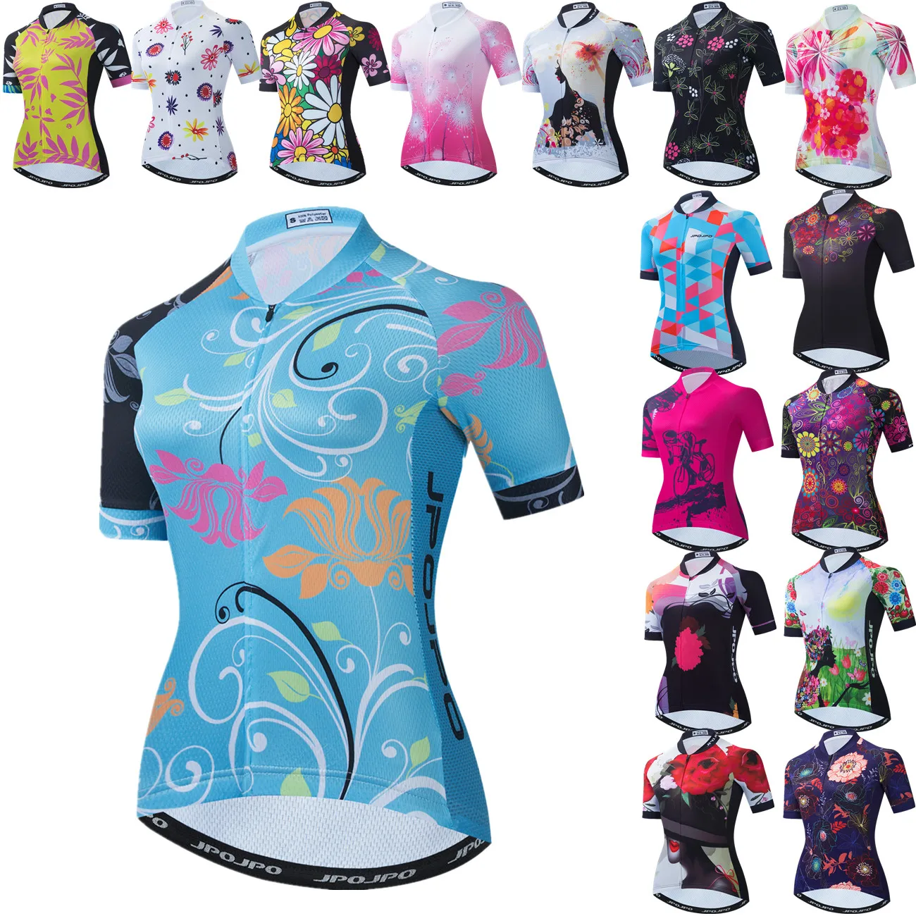 Women Cycling Jersey Short Sleeve Mountain Bike Clothes Summer Ladies Breathable Bike Clothing Shirts S-3XL