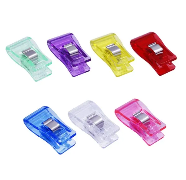 10pcs Sewing Clips Multicolor Plastic  Fabric Clamps Patchwork Craft  Clothing  Holder Quilting Clip ed4